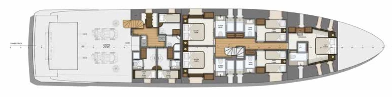 Моторная яхта Majesty 111 Plan 3