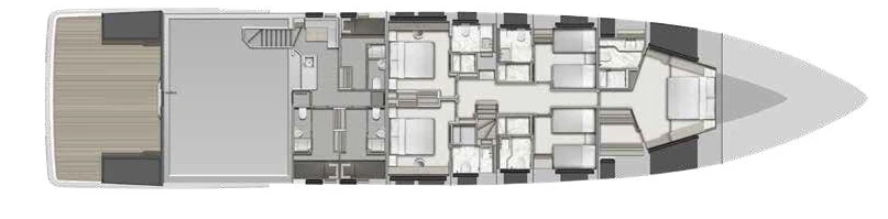 Моторная яхта Majesty 120 plan 3