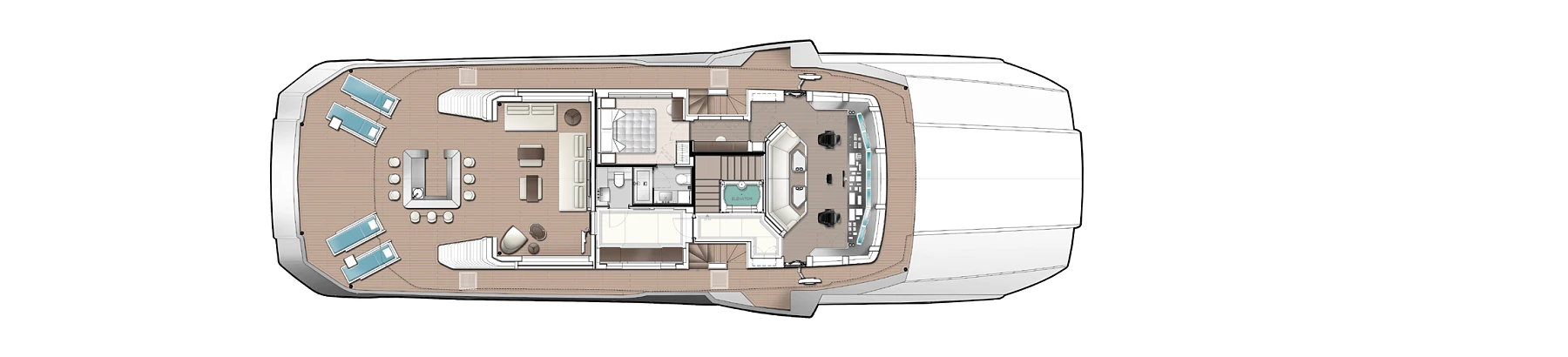 Моторная яхта Majesty 175 plan 2