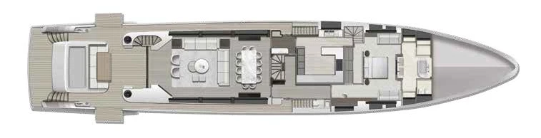 Моторная яхта Majesty 140 plan 4